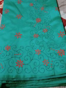 Green Embroidered Palazzo Pants