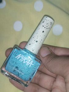 Nykaa Nail Enamel - Sky Blue Sparkle