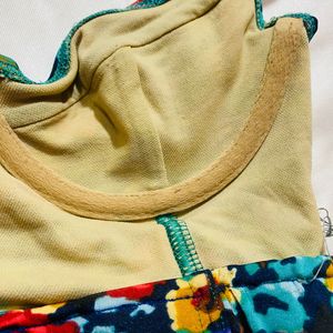 Floral Print Bustier Crop Top &amp; bra