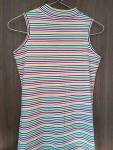 Striped Sleeveless Bodycon Dress