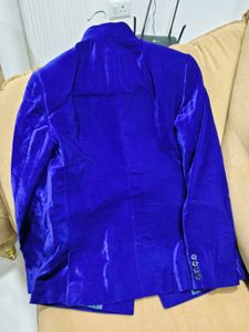 Blue Velvet blazer indowestern