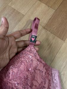 Pink Lace Bra
