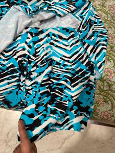 Blue Swim Dress with built in shorts - XL