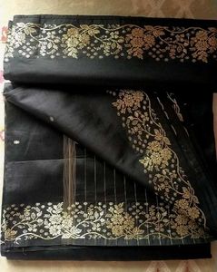 Black silk saree