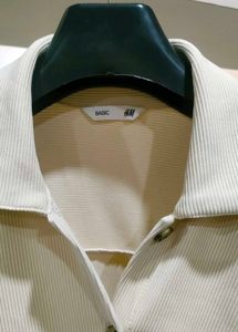 h&amp;m basics shirt - Cream Colored