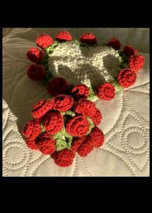 Crochet Flower &amp; Coaster Set