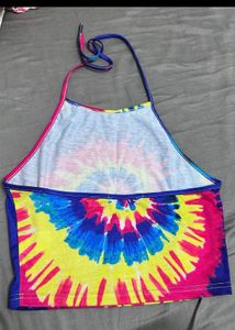 Colorful Tie-Dye Halter Top