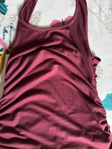 Maroon Halter Top
