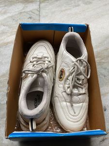 White Chunky Sneakers | Casual Lace-Up Shoes
