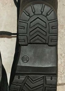 Black Platform Lace-Up Boots