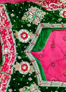 Embellished Velvet Lehenga Choli Set