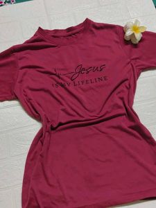 rose pink colour tshirt