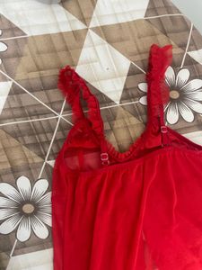 Sexy Red Babydoll Lingerie Set