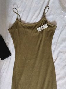 Olive Green Slip Dress