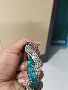 Tri-Color Rhinestone Bracelet