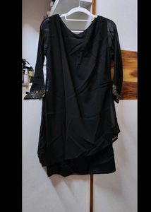 Elegant Black Kurta with Sequins