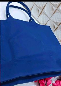 Carolina Herrera Stylish Blue Tote Bag