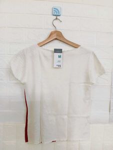 Floral Embroidered White Top