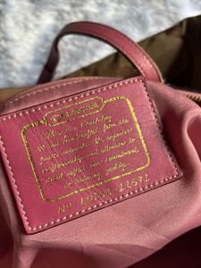 Coach Pink and Brown Tote Bag