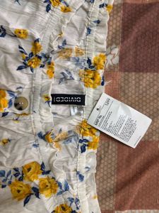 Cute Yellow Floral Off-Shoulder Top