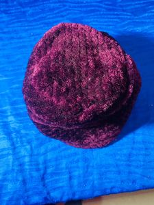 Burgundy Plush Scarf
