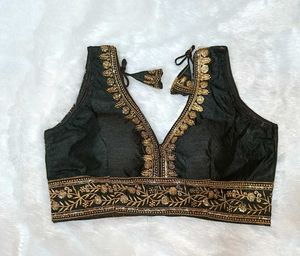 Black South Silk Blouse