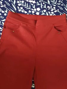 Women's maroon Pull-On Pants