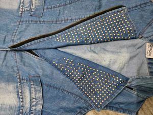 OPEN Denim Vest with Studs