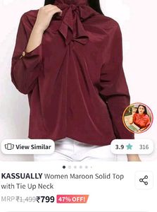 Burgundy Button-Down top