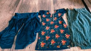 Price Dropped : Georgette Shirt &amp; Silk Salwar