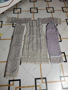 pakistani  organza lace embroided suit