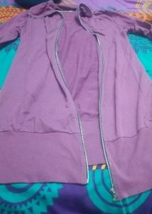 Purple Zipper Hoodie