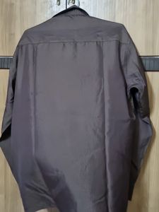 Party Wear Shirt Coffee Colour