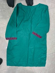 Teal Embroidered Kurta