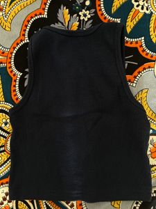 Ribbed Black Tank Top