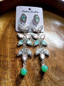 Ad Stone Long Butterfly Earring (Multi Colour) 🦋✨