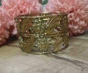 Golden Floral Bangles