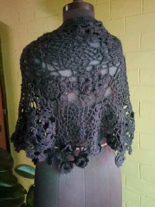 Vintage Knit Shawl Set