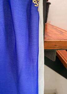 Royal Blue Embellished Saree