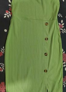 Ribbed Button-Up Midi Dress