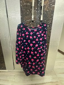 Cozy Heart Print Nightshirt