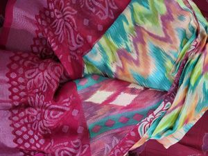 Vibrant Ikat Print Saree