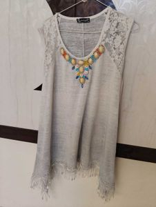 Embellished Boho Chic Tunic Top