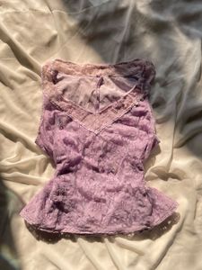 Lavender Lace y2k Top