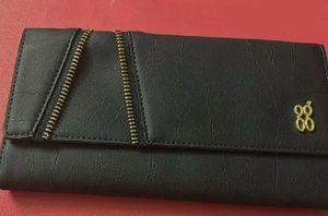 Chic Navy Blue Zipper Wallet