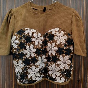 Stylish Puff Sleeve Crop Top