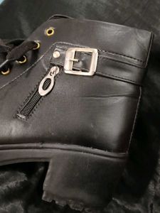 Chic Black Faux Leather Ankle Boots