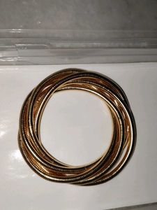 Set of Gold-Tone Coil Bracelets