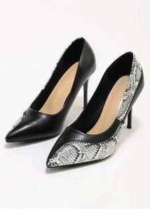 Chic Snake Print Stiletto Heels