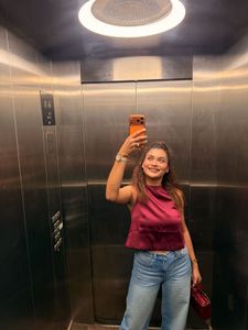 Velvet Halter Neck Crop Top